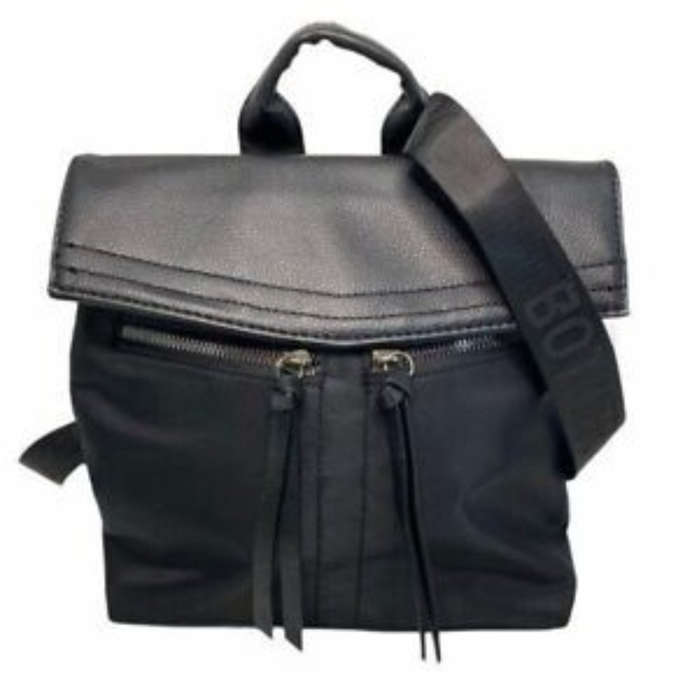 NWT BOTKIER NEW YORK BLACK NYLON MEDIUM SIZE PURSE BACKPACK PURSE